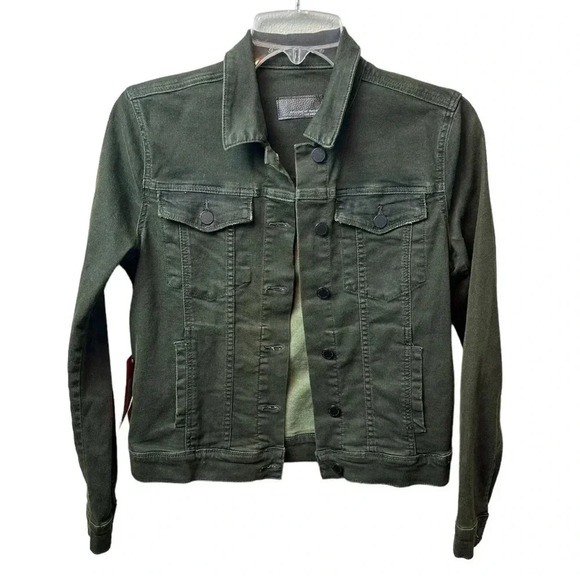 NWT’S. Articles of Society Taylor Dark Fern Green Denim Jean
Jacket, - Picture 2 of 11